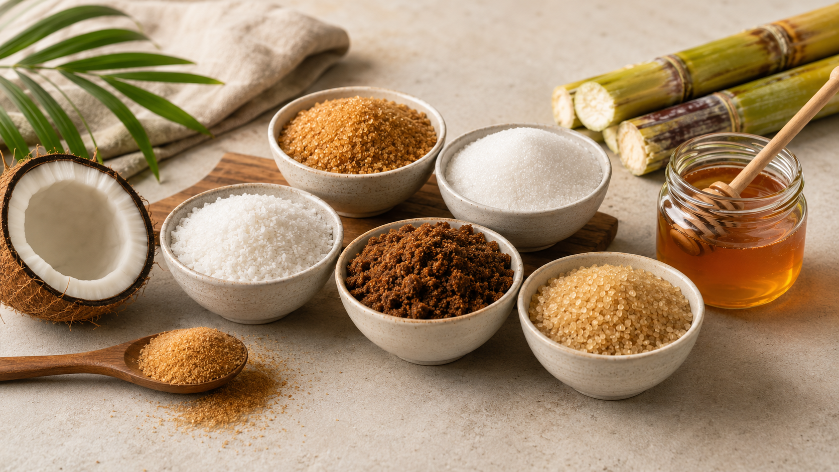 Açúcar mascavo, demerara, de coco ou mel: algum deles é realmente mais saudável?
